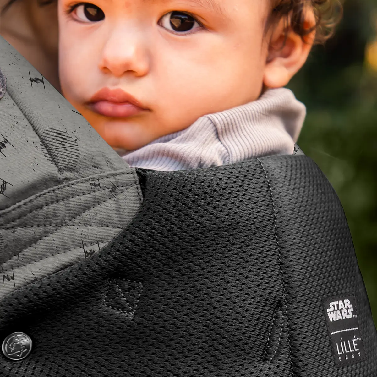 baby in complete all seasons carrier in galactic icons