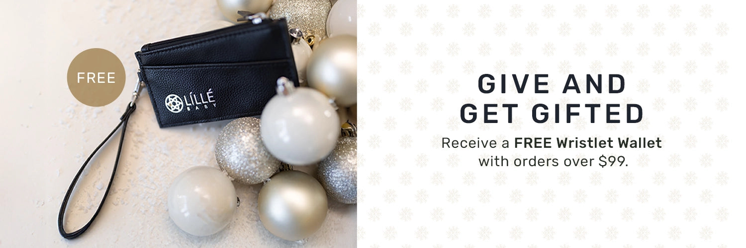 give and get gifted. receive a free wristlet wallet with orders over $99. 