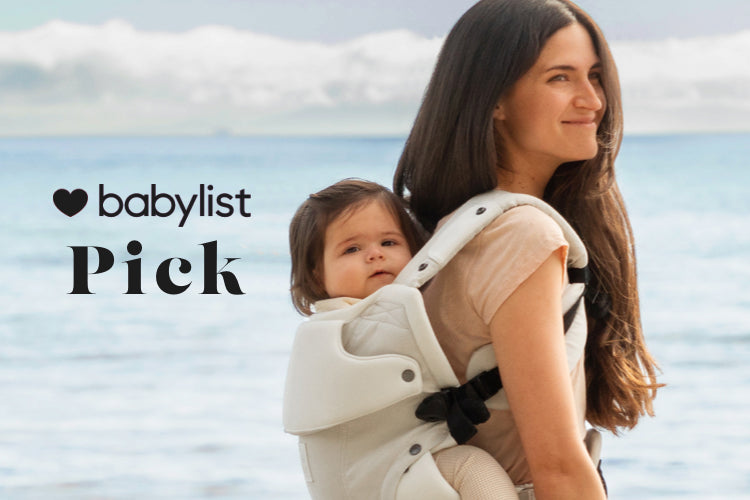 mom shown wearing lillebaby elevate premium 6-in-1 carrier featured by babylist best picks