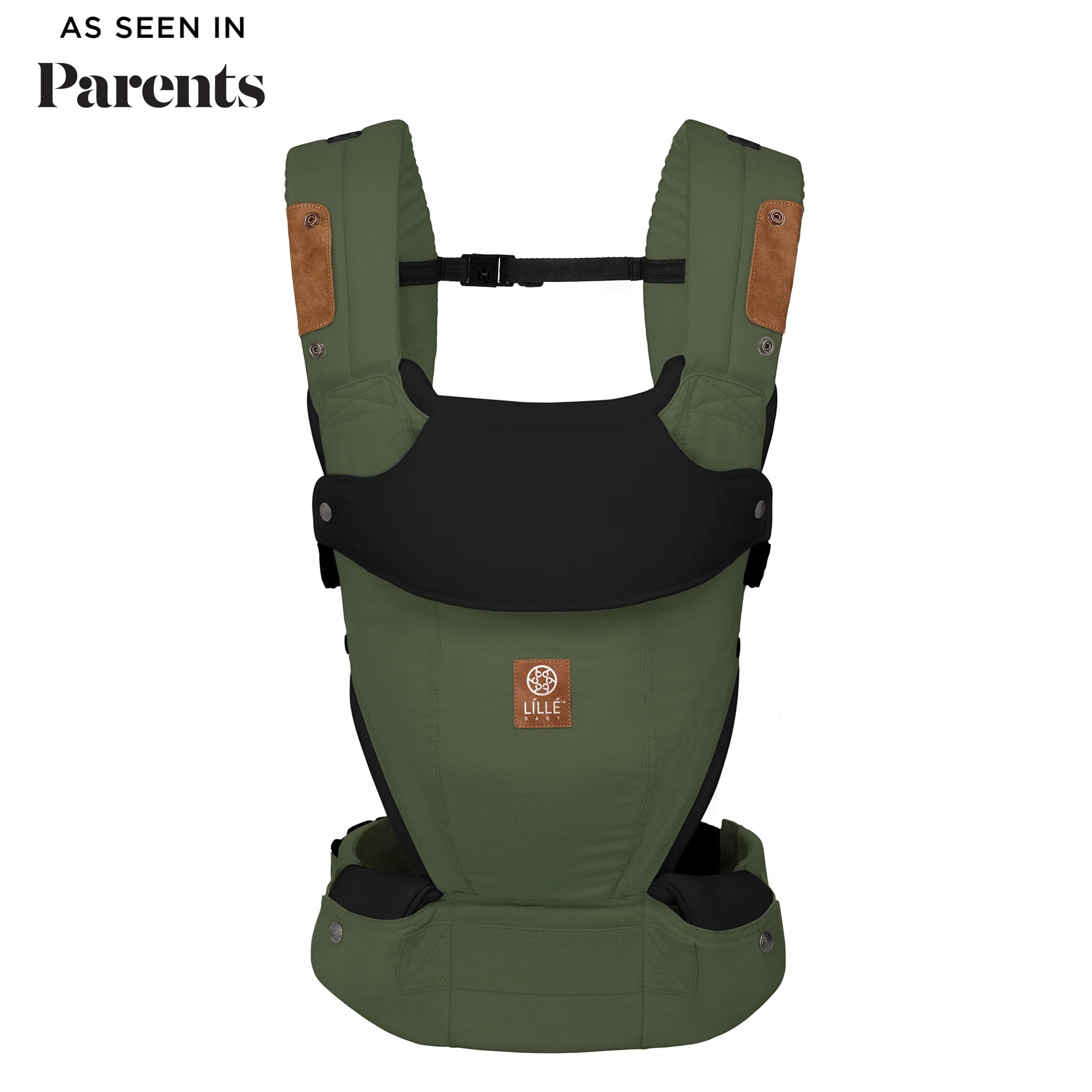 elevate carrier in olive. as seen in parents